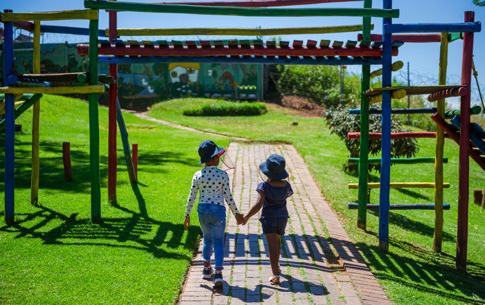 children holding hands