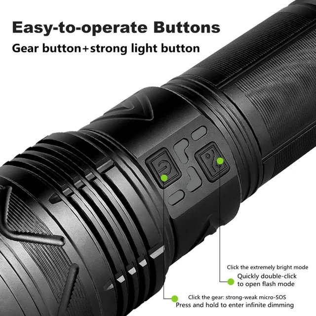 10 000 Lumens Laser LED Torch – Unmatched Power, Precision, and Performance - Image 3