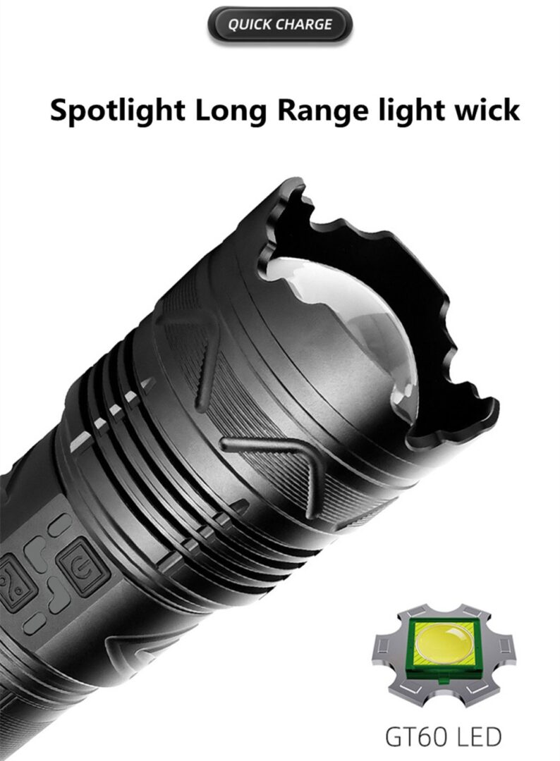 10 000 Lumens Laser LED Torch – Unmatched Power, Precision, and Performance - Image 8