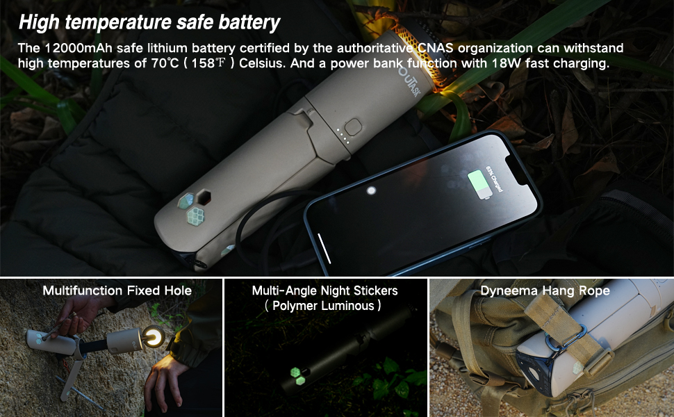 Telescopic camping light