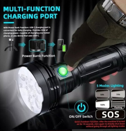 5100Lm 6 Led Ultimate Torch - Image 2