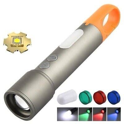 4000lm Multi-Color Laser LED Flashlight – Compact Power with Versatile Lighting