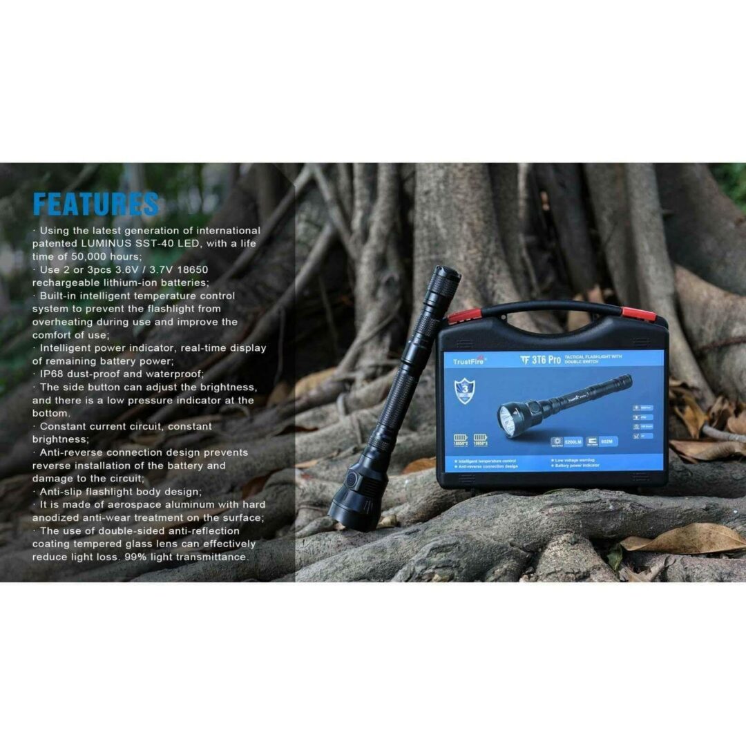 TrustFire 3T6 Pro, 5200lm, 602m - Image 2