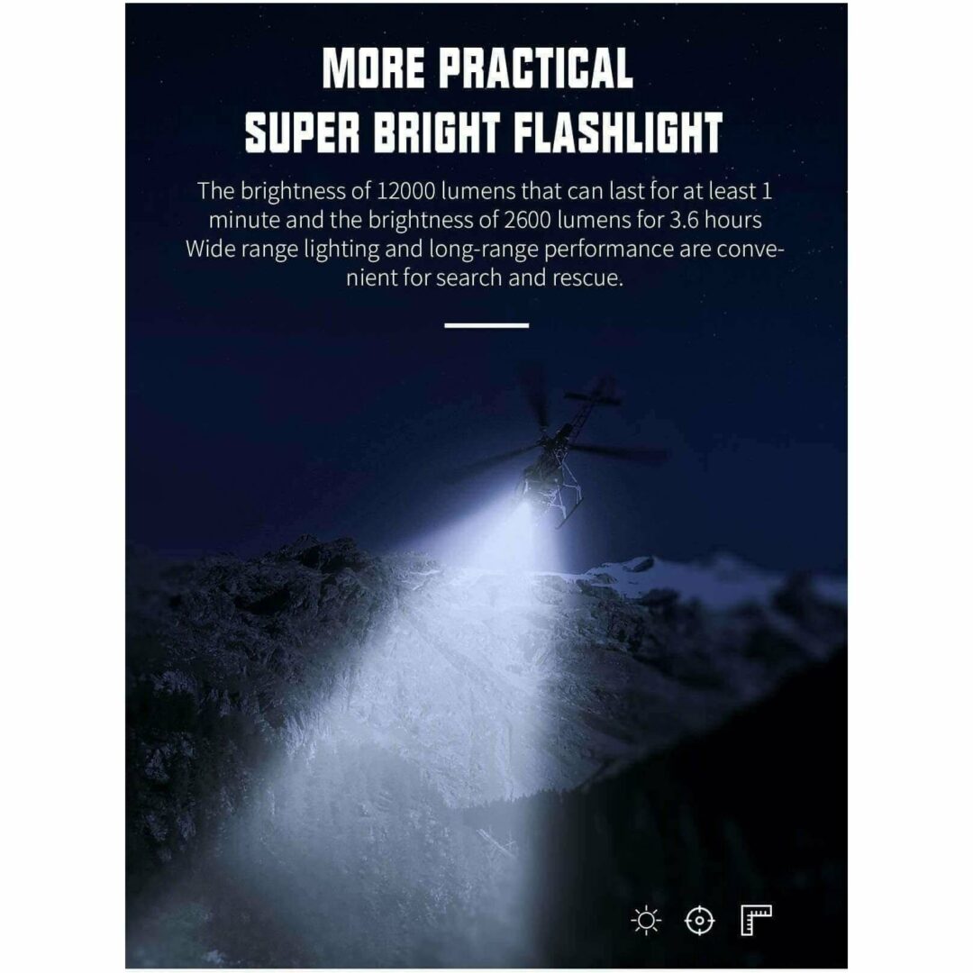 Wuben A9, 12000 Lumen, 420m Throw Rechargeable - Image 10