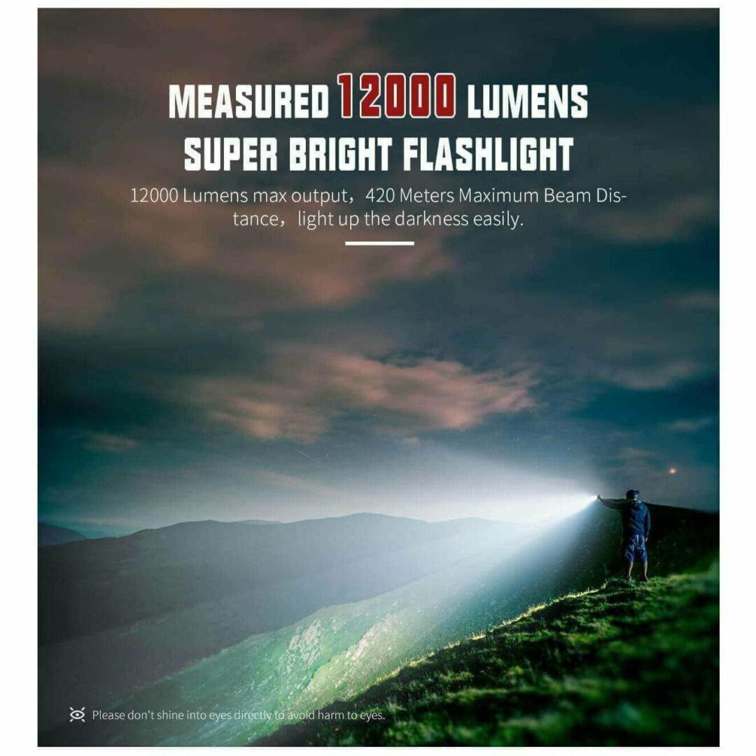 Wuben A9, 12000 Lumen, 420m Throw Rechargeable - Image 9